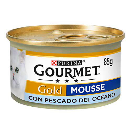 Purina Gourmet Gold Mousse comida para gatos de Pescado del Oceano 8 x [12 x 85 g]