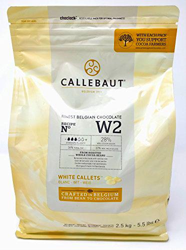 Callebaut Nº W2 (28%) - Chocolate Blanco Belga - Finest Belgian White Chocolate (Callets) 2,5kg