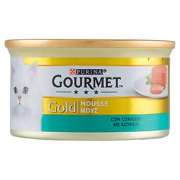 Gourmet - Gold - Sabroso Mousse de Conejo para Gatos,85 g