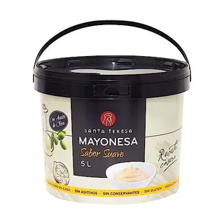 Santa Teresa - Mayonesa Sabor Suave Elaborada Con Ingredientes Naturales Sin Conservantes Ni Aditivos. 5 Litros