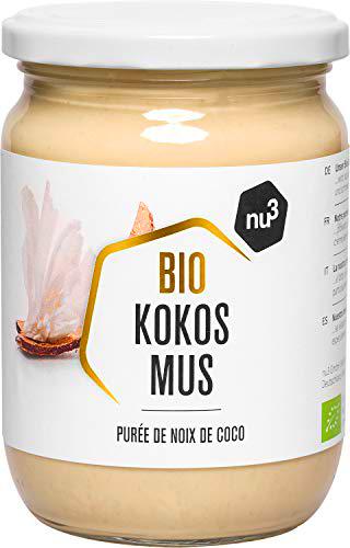 nu3 Crema de coco lista para untar - 450g de mantequilla de coco en tarro de vidrio