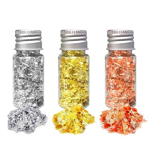 Hojas de oro comestibles - Escamas de oro y papel decorativo multifunción para cocina