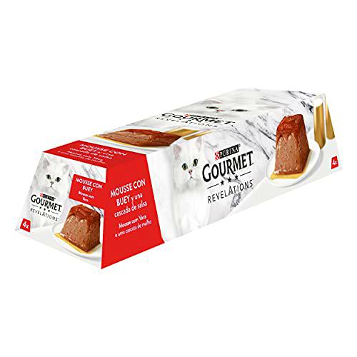 Gourmet Purina Revelations Mousse con Salsa, Comida Húmeda para Gato con Buey