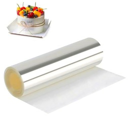 Lámina transparente para bordes de tartas, 20 cm x 10 m