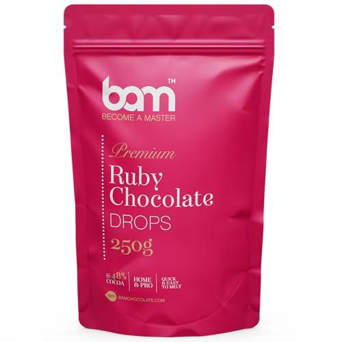 BAM Premium Ruby Gotas de Chocolate, Callets, Chips para Derretir