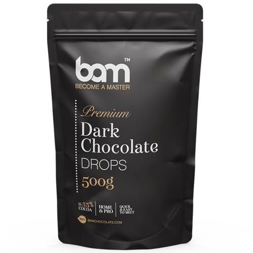 BAM Gotas de Chocolate Negro Premium, Callets, Chips para Derretir