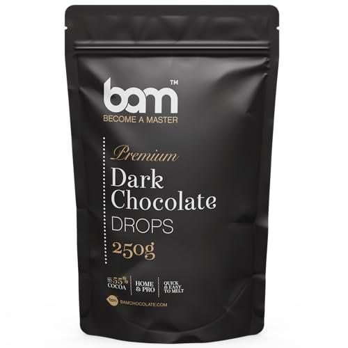 BAM Gotas de Chocolate Negro Premium, Callets, Chips para Derretir