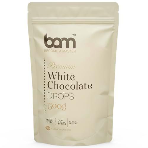 BAM Gotas de Chocolate Blanco Premium, Callets, Chips para Derretir