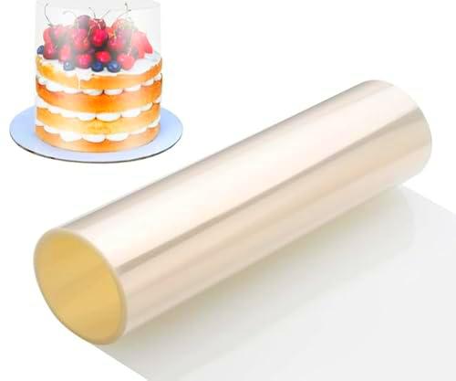 Kievano Lámina Transparente para Bordes de Tartas 10 cm x 30 m