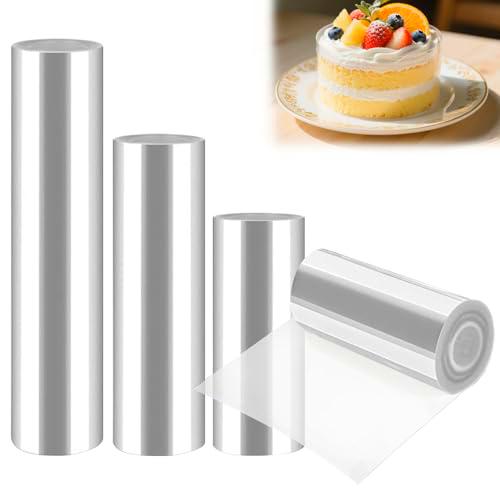4 volúmenes de lámina Transparente para Bordes de Tartas
