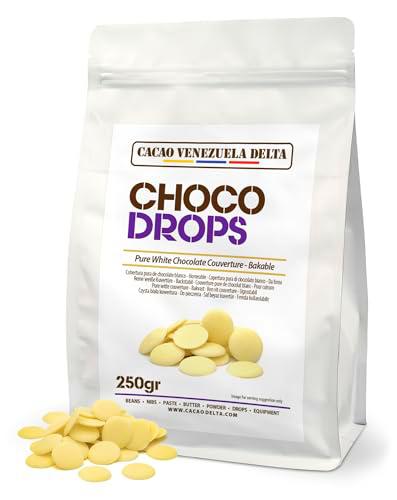 Cacao V Delta Chocolate Blanco Profesional 250g - Pepitas Chocolate Para Fundir