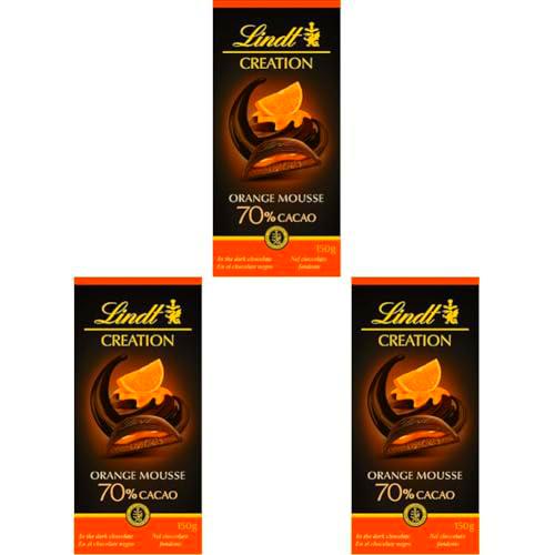 Lindt Creation - Tableta de chocolate negro 70% cacao con relleno de mousse y coulis de naranja