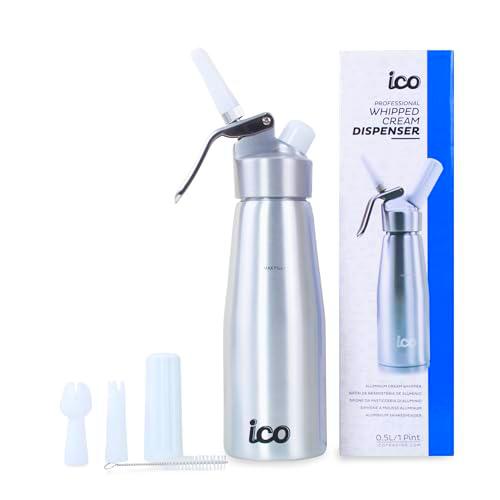 ICO Sifon Cocina Aluminio 500ml - Sifón Cocina Espumas Profesional Para Crema Chantilly
